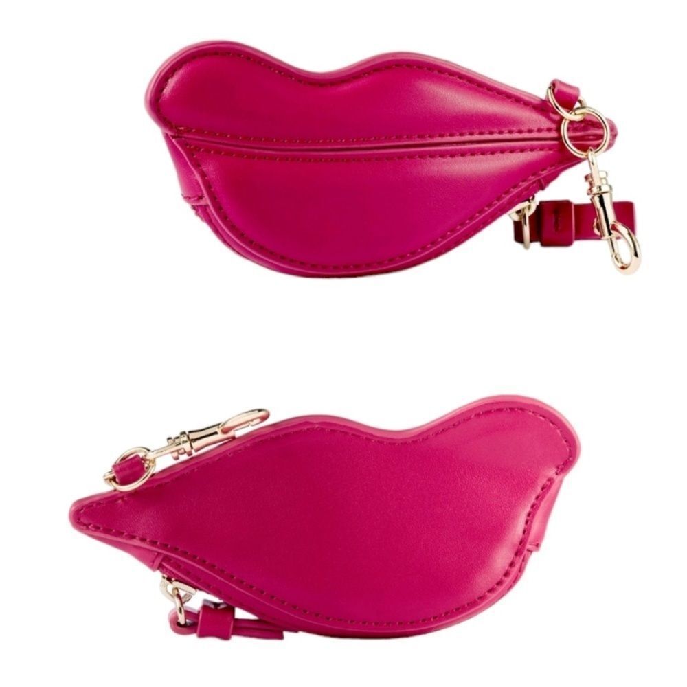 Diane Von Furstenberg DVF x Target Lips Coin Purse Keychain In Pink